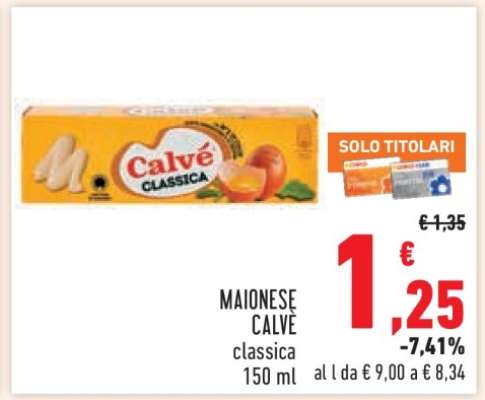 MAIONESE CALVÈ classica 150 ml