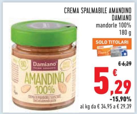 CREMA SPALMABILE AMANDINO DAMIANO