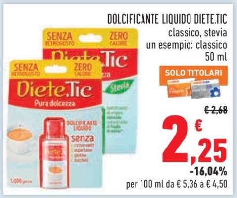 DOLCIFICANTE LIQUIDO DIETE.TIC