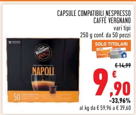 CAPSULE COMPATIBILI NESPRESSO CAFFÈ VERGNANO