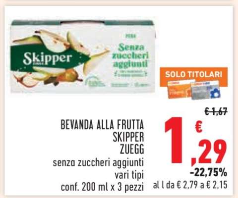 Bevanda alla frutta Skipper Zuegg