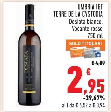 UMBRIA IGT TERRE DE LA CVSTODIA