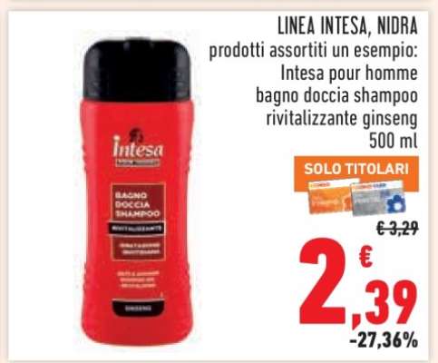 INTESA POUR HOMME BAGNO DOCCIA SHAMPOO