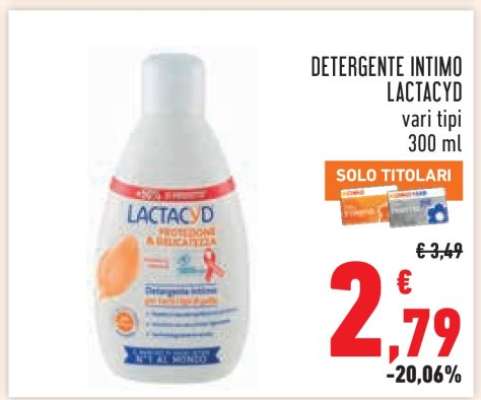 DETERGENTE INTIMO LACTACYD