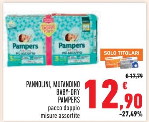 PANNOLINI, MUTANDINO BABY-DRY PAMPERS
