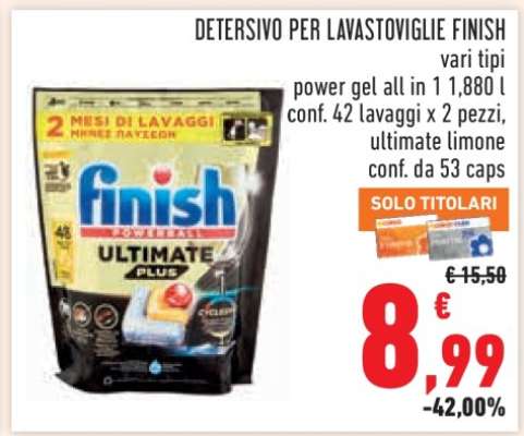 Detersivo per Lavastoviglie Finish