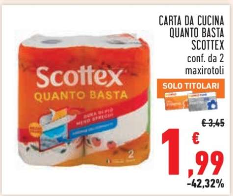 CARTA DA CUCINA QUANTO BASTA SCOTTEX