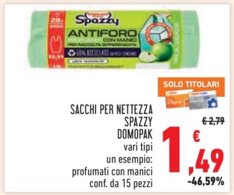 Sacchi per nettezza Spazzy Domopak