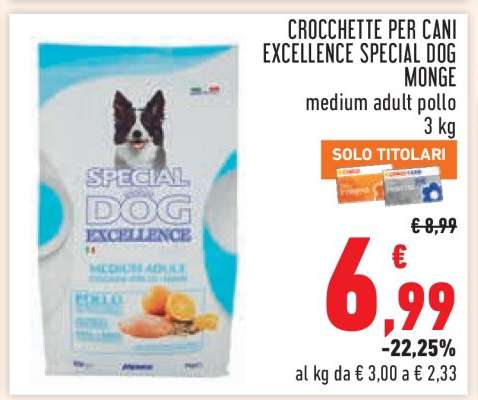 CROCCHETTE PER CANI EXCELLENCE SPECIAL DOG MONGE