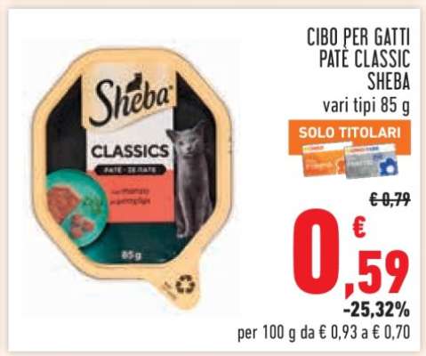 Cibo per gatti Paté Classic Sheba