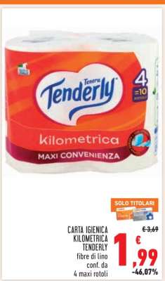 Carta Igienica Kilometrica Tenderly