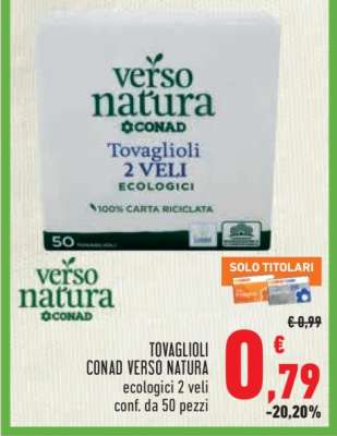 Tovaglioli Conad Verso Natura