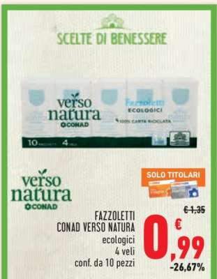 Fazzoletti Conad Verso Natura