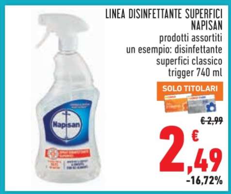LINEA DISINFETTANTE SUPERFICI NAPISAN
