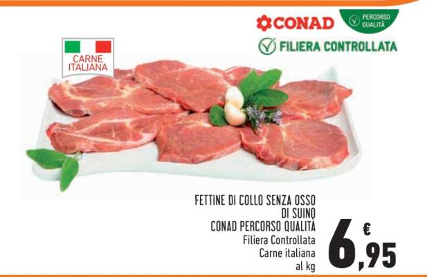 Fettine di collo senza osso di suino