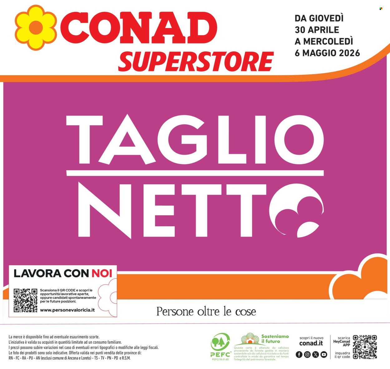 Volantino Conad Superstore - 30/4/2026 - 6/5/2026. Pagina 1