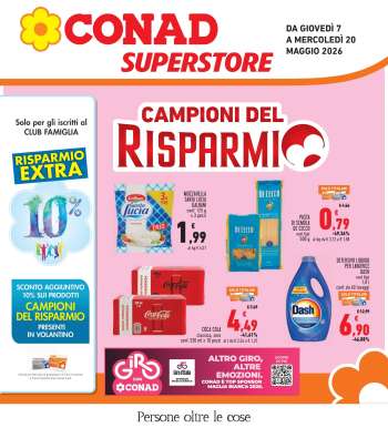 Volantino Conad Superstore - 7/5/2026 - 20/5/2026.