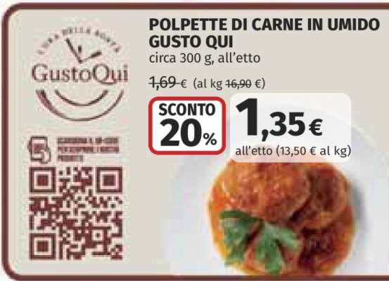 POLPETTE DI CARNE IN UMIDO GUSTO QUI
