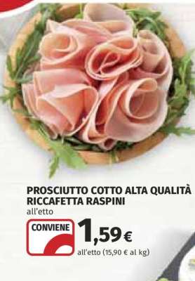 PROSCIUTTO COTTO ALTA QUALITÀ RICCAFETTA RASPINI