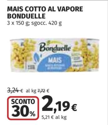MAIS COTTO AL VAPORE BONDUELLE