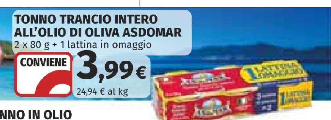 TONNO TRANCIO INTERO ALL’OLIO DI OLIVA ASDOMAR