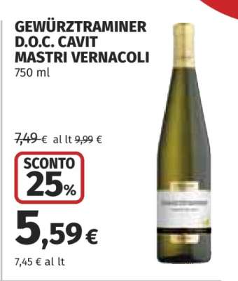 GEWÜRZTRAMINER D.O.C. CAVIT MASTRI VERNACOLI