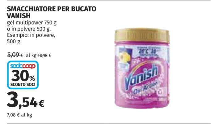 Smacchiatore per bucato Vanish
