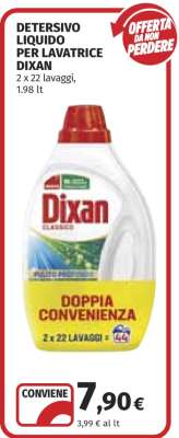 Detersivo Liquido per Lavatrice Dixan