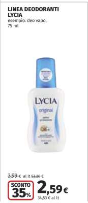 LINEA DEODORANTI LYCIA