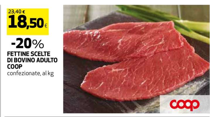 FETTINE SCELTE DI BOVINO ADULTO COOP