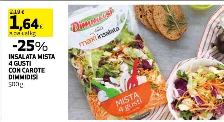 INSALATA MISTA 4 GUSTI CON CAROTE DIMMIDISI