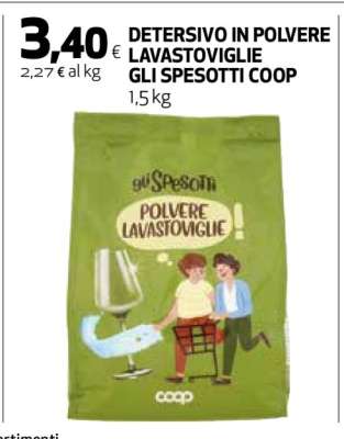 DETERSIVO IN POLVERE LAVASTOVIGLIE GLI SPESOTTI COOP