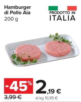 HAMBURGER DI POLLO AIA
