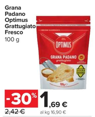 Grana Padano Optimus Grattugiato Fresco
