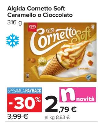 Algida Cornetto Soft Caramello o Cioccolato
