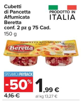 Cubetti di Pancetta Affumicata Beretta