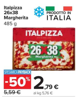 ITALPIZZA 26X38 MARGHERITA