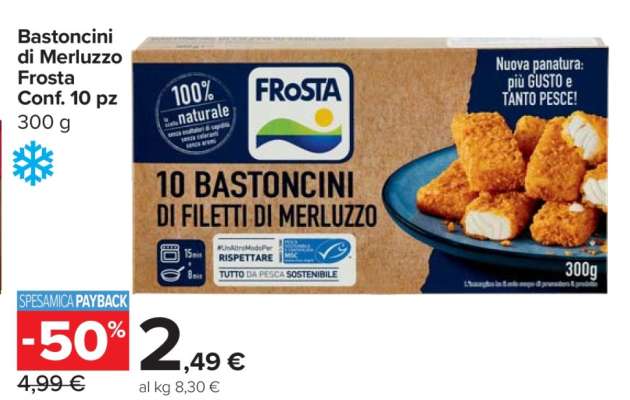 Bastoncini di Merluzzo Frosta Conf. 10 pz