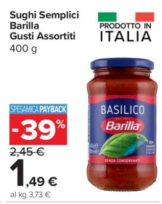 Sughi Semplici Barilla Gusti Assortiti