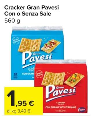 Cracker Gran Pavesi Con o Senza Sale