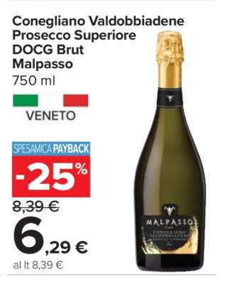Conegliano Valdobbiadene Prosecco Superiore DOCG Brut Malpasso