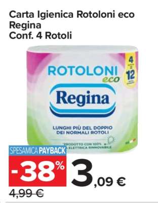 CARTA IGIENICA ROTOLONI ECO REGINA
