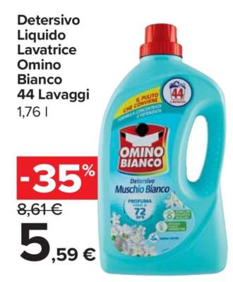 Detersivo Liquido Lavatrice Omino Bianco 44 Lavaggi
