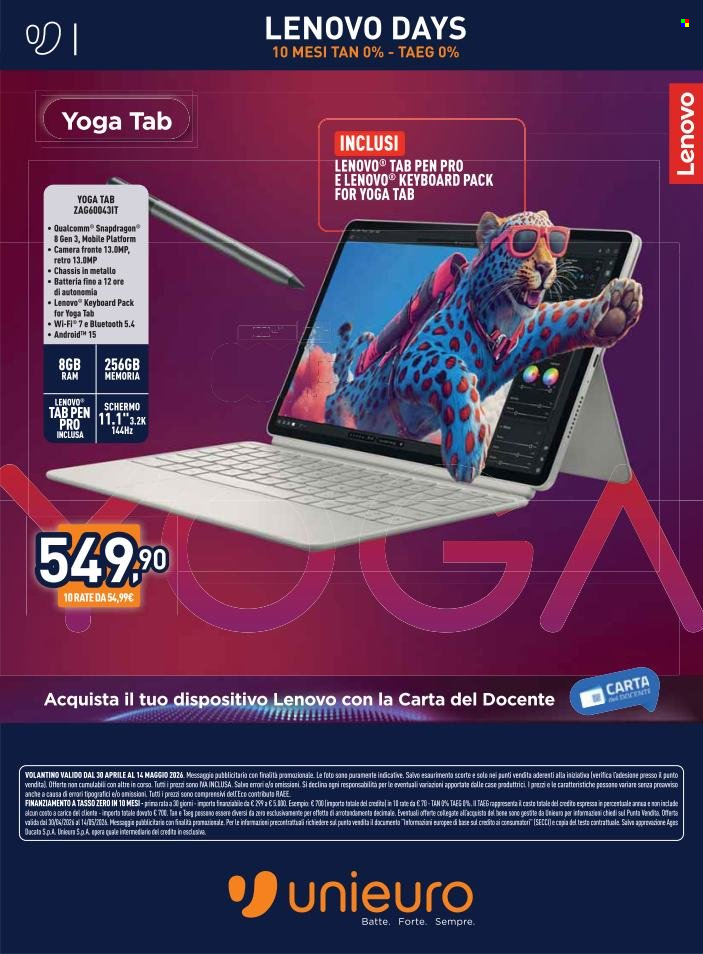 Volantino Unieuro - 30/4/2026 - 14/5/2026. Pagina 16