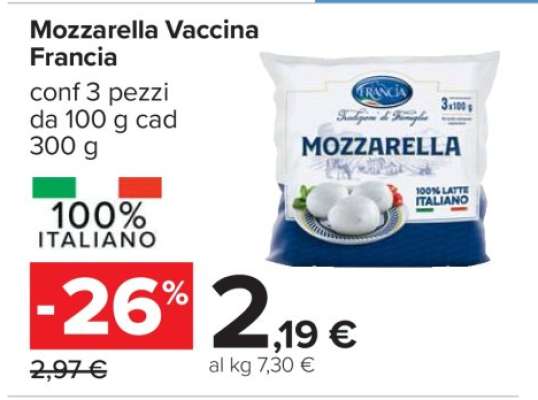 Mozzarella Vaccina Francia