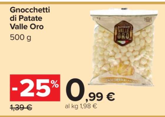 Gnocchetti di Patate Valle Oro