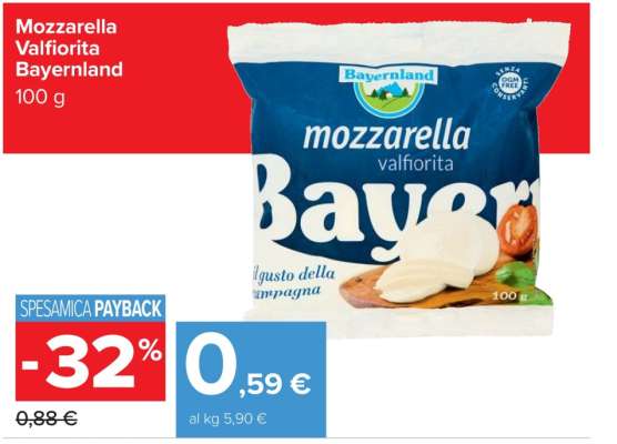 Mozzarella Valfiorita Bayernland