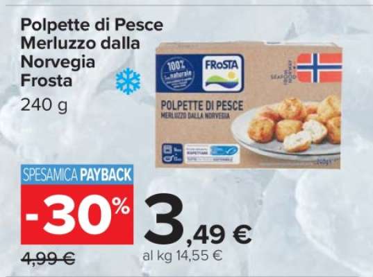 Polpette di Pesce Merluzzo dalla Norvegia Frosta