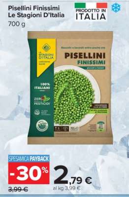 PISELLINI FINISSIMI LE STAGIONI D’ITALIA