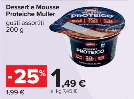 Dessert e Mousse Proteiche Muller